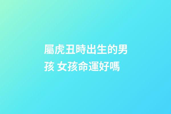 屬虎丑時出生的男孩 女孩命運好嗎